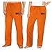 Prison Costume ORANGE DOC Convict Uniform Prisoner Pants