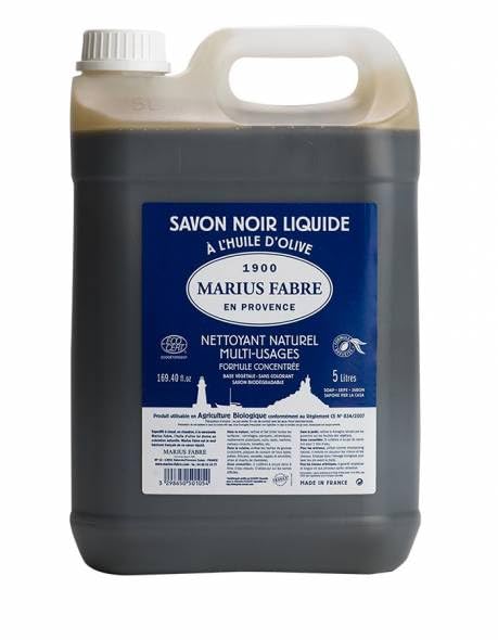Marius Fabre 529 Sainte Famille Traditional Household Liquid Soap, Black, 5L