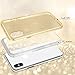 DAUPIN Compatible for iPhone Xs Max Phone Case Colorful Luxury Sparkle Glitter Bling Cover Slim Thin Clear Cases for Women Girls for iPhone Xs Max 6.5 Inch 2018 (Gold)