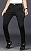 Plaid&Plain Men's Stretch Dress Pants Slim Fit Skinny Suit Pants 7108 Black 30W30L