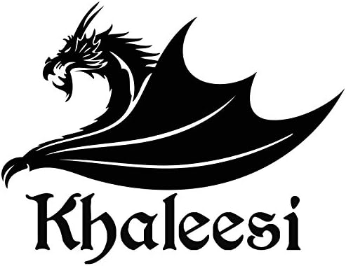 Bad Fish Custom Game of Thrones Khaleesi Vinyl Decal Sticker - for Wall, Vehicle, Computer, Home Decor (6x4.5 inch, Matte Black)
