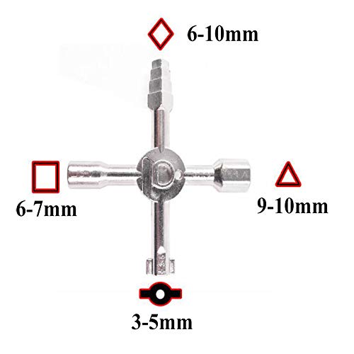 TBWHL Multifunctional Marine Tools Key 10 in 1 Universal Control Cabinet Key Torque Wrenches Cross Key CNC Key Train Door Key Universal screwdriver