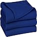 Utopia Bedding Navy Fleece Blanket Queen Size Lightweight Fuzzy Soft Anti-Static Microfiber Bed Blanket (90x90 Inch)