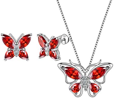 Aurora Tears Butterfly Jewelry Women 925 Sterling Silver Butterflies Necklace/Earrings/Rings Wedding Gift