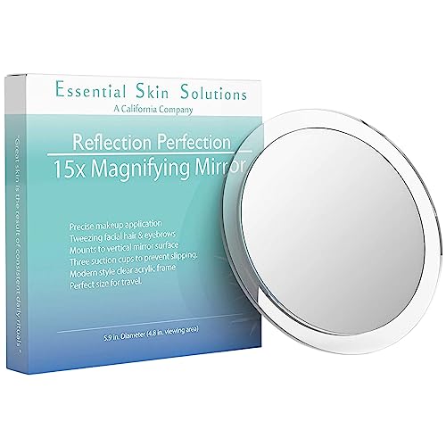 Essential Skin Solutions 15X Magnifying Mirror Use for Makeup