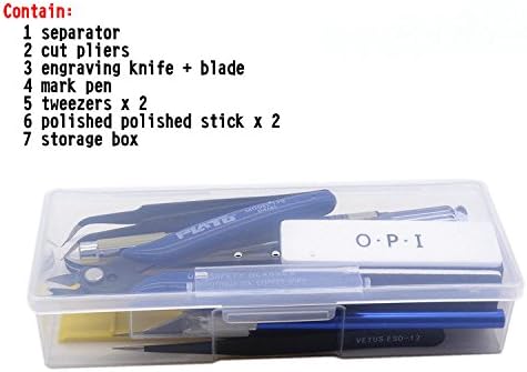 Novice Entry Gundam Military Model Making Tools Kit Toy Tweezers Cut pliers Graver Polished Assembly Tool - 9pcs/set