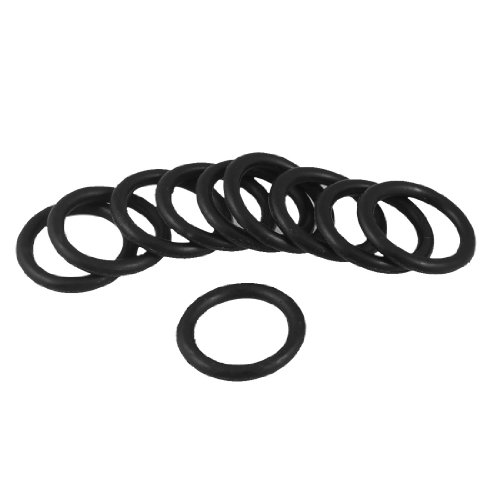 uxcell 10 Pcs Black 14mm OD 2mm Thickness Rubber O-ring Oil Seal Gaskets