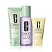 Clinique 3 Steps Travel Size Set for Very Dry to Dry Combination Skin, Liquid Facial Soap Mild (1 oz) + Clarifying Lotion 2 (1 oz) + Dramatically Different Moisturizing Lotion+ (0.5 oz)