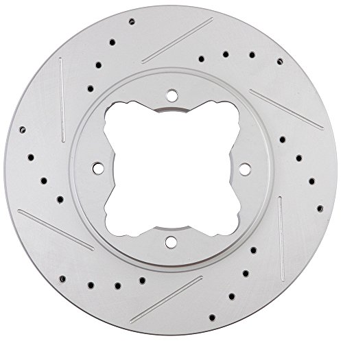 SCITOO Brakes Rotors 2pcs Front Drilled Slotted Discs Brake Rotors