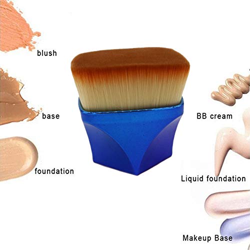 Luckycivia 3D High Density Square Makeup Brush, Professional Body Makeup Kabuki Brush, 3D Flat Foundation Brush for Liquid Foundation Powder Cream Lotion Contour