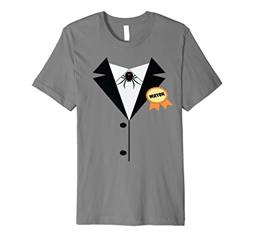 Mayor Tuxedo Costume Spider Web Design Premium T-Shirt