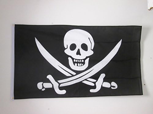 AZ FLAG, Pirate Jack Rackham Flag, Large 5x8 Ft, 100D Polyester Pirates Big Banner with Two Metal Grommets, Fade Resistant