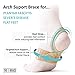 Tuli's X Brace - Arch Support Brace and Compression for Sever's Disease, Plantar Fasciitis, Flat Feet, Fallen Arches, Over-Pronation and Heel Pain, Logo Free - Medium