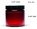 Amber 4 oz Plastic Jars with Black Lids 6 pk with Mini Jar - PET Round Refillable Containers