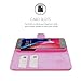 Snugg iPhone 8 Plus / 7 Plus Wallet Case – Leather Card Case Wallet with Handy Stand Feature – Legacy Series Flip Phone Case Cover in Hot Pink
