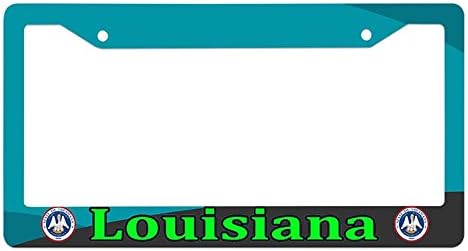 Nuoyizo Louisiana License Plate Frame，Customized Auto Car Frame Plastic License Plate Cover With Two Holes And Two Chrome Screw Caps