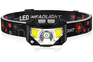 LED Headlamp Rechargeable, 1500 Lumen Super Bright Headlight with Red & White Light, 8 Modes Motion Sensor Head Lamp, Lightwe
