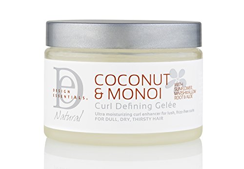 Design Essentials Natural Curl Defining Gelee-Lightweight Defined Soft Luminous Frizz-Free Curls w/Great Hold-Coconut & Monoi Collection, 12oz.