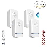 Srocker Ultrasonic Pest Repeller, Electronic Pest Control Repeller Plug In, Pest Repellent Indoor for Insect, Rat, Ant, Mosquito, Mice, Flea, Fly, Spider, Roach, Rodent (4 Packs)