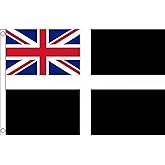 AZ FLAG - Cornwall Ensign Flag - 3x5 Ft - 100D Polyester Cornish Ensign Banner with Two Metal Grommets - Fade Resistant - Vivid Colors - 3' x 5' Feet - 150x90 Cm
