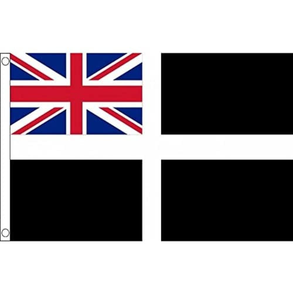 AZ FLAG - Cornwall Ensign Flag - 3x5 Ft - 100D Polyester Cornish Ensign Banner with Two Metal Grommets - Fade Resistant - Vivid Colors - 3' x 5' Feet - 150x90 Cm