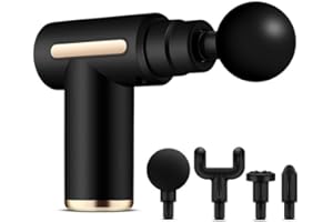 GWODE Muscle Massage Gun for Pain Relief – Deep Tissue Percussion Massager with 4 Massage Heads for Back, Neck, Shoulder and 
