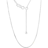 Savlano 925 Sterling Silver Solid 1.0MM Franco Square Box Adjustable Bolo 14-24 Inch Chain Necklace For Women - Made in Italy Comes With a Gift Box