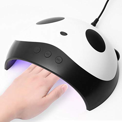 Makeupstore Nail Dryers for Gel and Regular Polish, Panda 24W LED UV Nail Lamp with 3 Timer Setting White