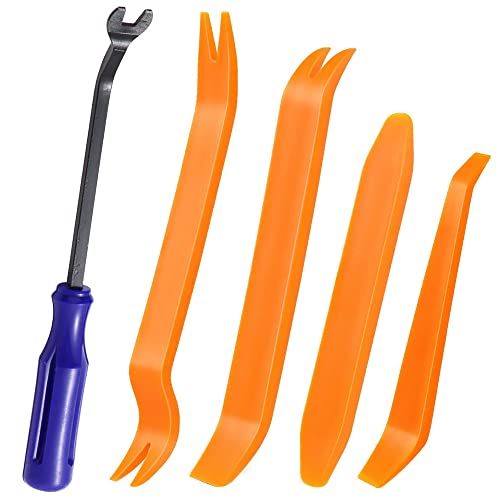 Gebildet 5pcs Kit Utensile di Smontaggio, Strumento di Rimozione in Plastica, Rimozione Installer Pry Strumento per Auto Porta Pannello Autoradio Cruscotto Audio Fastener Remover