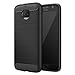 Motorola Moto G5S Plus Case, MoKo Flexible TPU Bumper Slim Fit Case Carbon Fiber Design Lightweight Shockproof Back Cover for Moto G5S+ 5.5inch (2017), BLACK