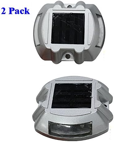 SINOMANN@2pcs/Pack New Solar Power 6LED Outdoor Road Driveway Pathway Dock Path Security Light solar panel path garden lamp