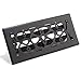 Accord AMFRBLV410 Floor Register with Victorian Design, 4-Inch x 10-Inch(Duct Opening Measurements), Matte Black