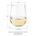 Vinjoy Set of 4 Unbreakable Stemless Wine Glasses – 16oz BPA-Free Tritan Plastic, Reusable & Shatterproof Drinkware for Red or White Wine, Dishwasher Safe Indoor Outdoor Bar Glassware, Crystal Clear