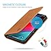 SHIELDON Genuine Leather iPhone XR Folio Wallet Magnetic Protective Case Shock Absorbing RFID Blocking Card Holder Kickstand Compatible with iPhone XR (6.1 inch) - Brown