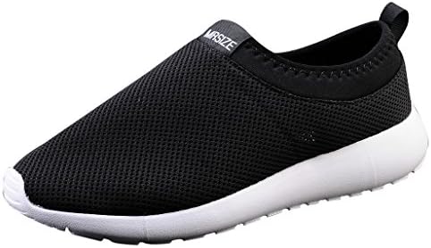 MRSIZE Men's Slip On Loafers Shoes Ultra Lightweight Color Black Size 40