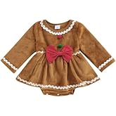 FIOMVA Baby Girl Clothes Infant Shamrock Bubble Smocked Romper Newborn Cute Long Sleeve Bodysuit Toddler Spring Outfit