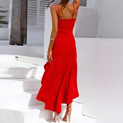 TOTOD Dress, Sexy Ruffles Sleeveless Off Shoulder Dress Women Fashion Sheath Mermaid Skirt Elegant Party Outfits - Thumbnail 6