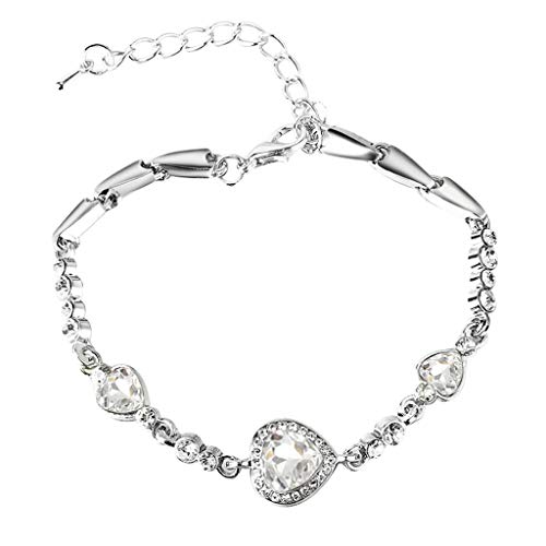 goalBY Women Bracelet,Love Valentine's Day Wedding Bridal Women Jewelry Crystal Heart Bracelet Bangl - //medicalbooks.filipinodoctors.org