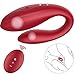 G-Spot Vibrators, Xocity, Clitoral Nipple Anal Vagina Vibrator with 10 Vibrations 10M Remote Control, Adult Sex Toys with Dual Motors for Women Men Male Female Couples Play, Frosted Red