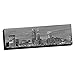 WallsThatSpeak Panoramic Cleveland Cityscape Picture, Black and White Stretched Canvas Art Prints, Wall Decoration for Bedroom or Office, Framed and Ready to Hang, 14” x 48”