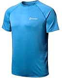 CLSL TM-MTS03-RBZ_Large j-ALX Tesla Men's Lightweight HyperDri Cool T Shirt Running Short Sleeve Top MTS03