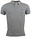 Polo Ralph Lauren Mens Custom Fit Mesh Polo Shirt - M - Gray