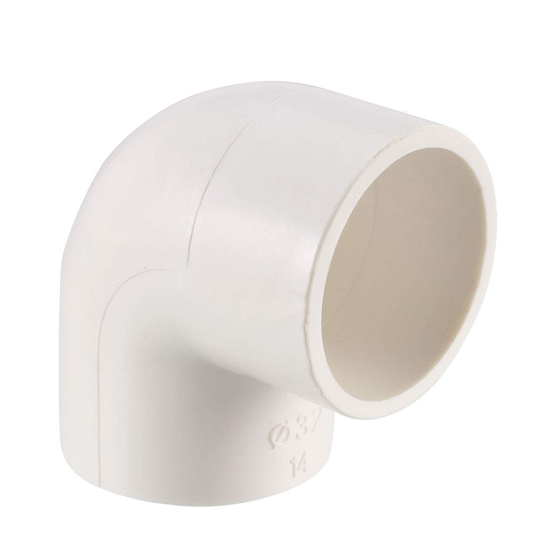 sourcing map PVC Pipe Fitting 32mm Slip Socket 90 Degree Elbow Coupling Connector White 2Pcs