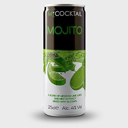 Mycocktail Mojito Pre Mixed Cocktail Cans 12 X 250ml Amazon Co Uk Beer Wine Spirits