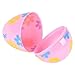 Kicko Printed Pastel Plastic Surprise Eggs - 3 Inches Assorted Colorful Eggs with Pattern - 1 Dozen - Party Bag Stuffer, Rewards - Cool and Fun Reusable Eggs