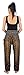 Lofbaz Women's Peacock Print Smocked Waist Harem Pants Brown 2XL