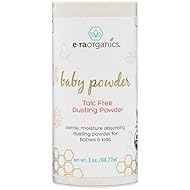 Era Organics Talc-Free Organic Baby Powder - USDA Organic Dusting Powder with Arrowroot, Calendula and Cornstarch for Newborns, Babies or Toddlers - Soothing, Fragrance Free, Made in USA (3oz/85g)