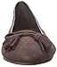 crocs Women's Lina Embellished Suede Ballet Flat, Espresso, 7 M US