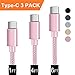 USB Type C Cable, BRG USB C Cable (USB 2.0) 3 Pack (1ft,4ft,6ft) Nylon Braided USB C to USB AFast Charger Cord Compatible Samsung Galaxy S9 8Plus Note9 8, LG V20, Moto Z2