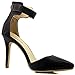 DailyShoes Vacation 99 Ankle Strap Pump High Heels Buckle Pointy Toe D'Orsay Pumps with 4